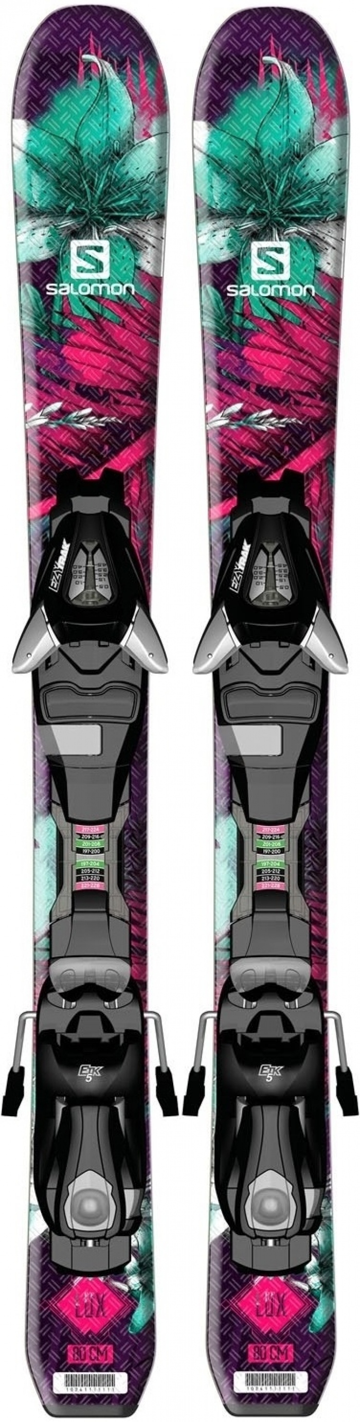 Горные лыжи Salomon Q-Lux Jr XS + крепления EZY5