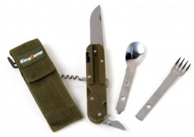 Ложка-вилка-нож (Набор столовых приборов) KingCamp Multi Camp Kit