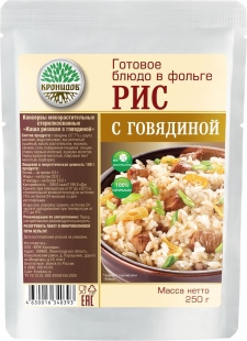 Готовое блюдо Кронидов Каша рисовая с говядиной