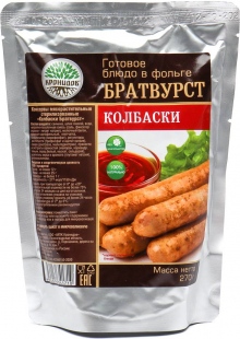 Готовое блюдо Кронидов Колбаски Братвурст